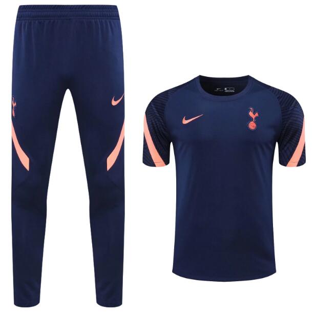 Tottenham Hotspur Navy SS Training Kits Long Pants with Shirt 2020/21